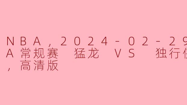 2024年2月29日的NBA常规赛中，猛龙对阵独行侠的比赛有什么亮点？